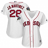 Women Red Sox 28 J.D. Martinez White 2018 World Series Cool Base Player Jersey Dzhi,baseball caps,new era cap wholesale,wholesale hats